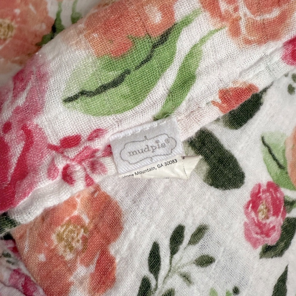 Mud Pie Vibrant Floral Swaddle Blanket